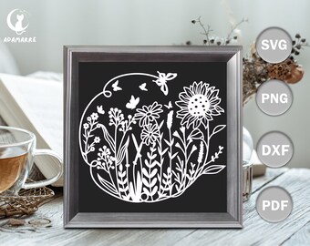 Meadow Cricut SVG, Easter Kirigami, Paper Cut Template, SVG Files For Cricut, Cutting Cricut, Silhouette