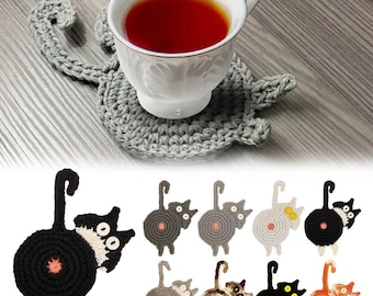 Cat Coaster | Tea Coffee Cup Coaster | Cute Cat Coaster
