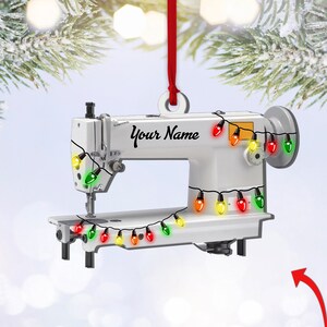 Sewing Machine Ornament, Gift for Sewing Lovers, Custom Name