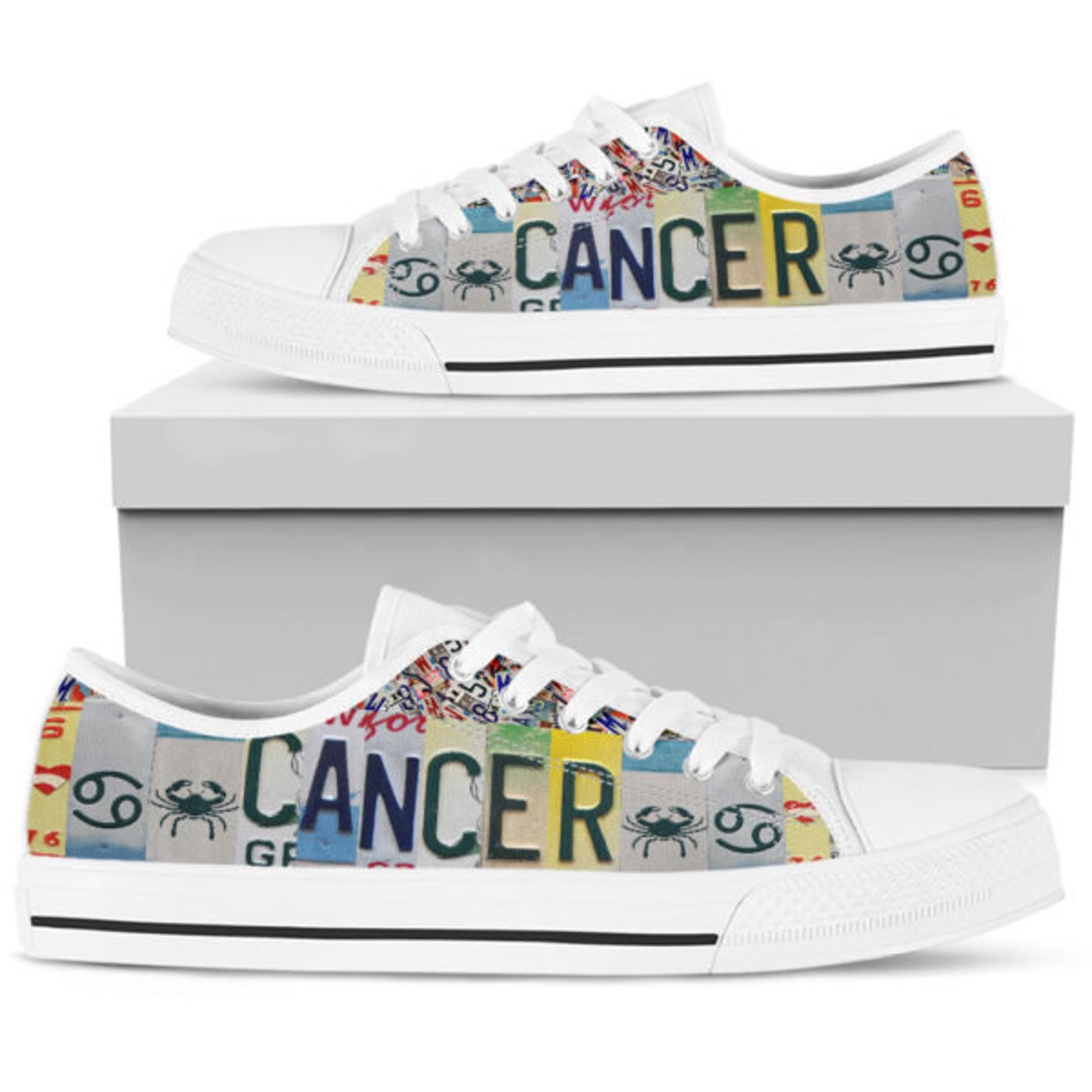 CANCER Zodiac Horoscop Low Top Shoes Canvas Party School for Etsy