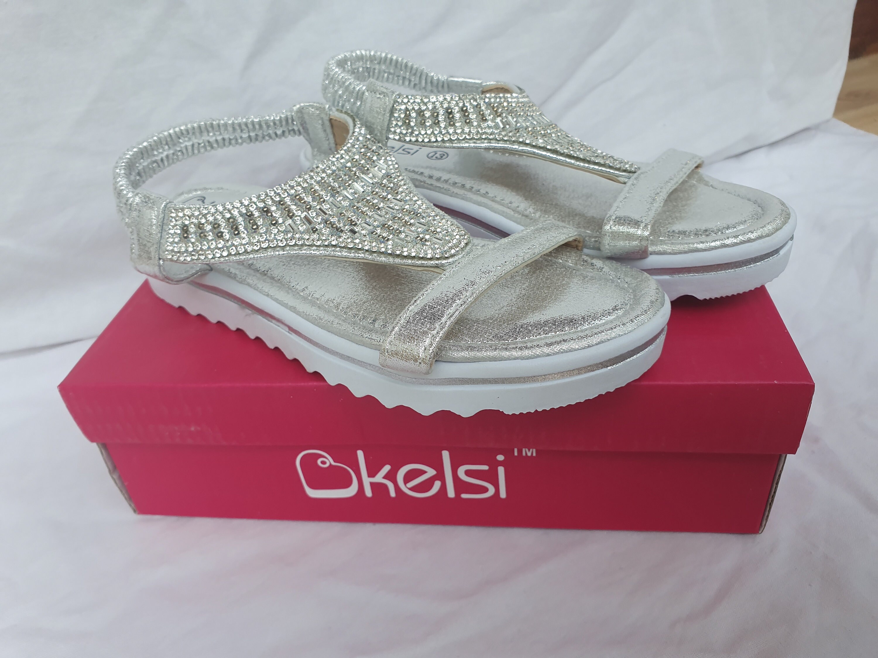 Kelsi Girls Children's Silver Sandals - Etsy