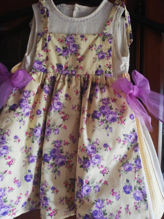 Charming Combination of Vichy-floral Yellow Fabrics for Evas Dress - Etsy