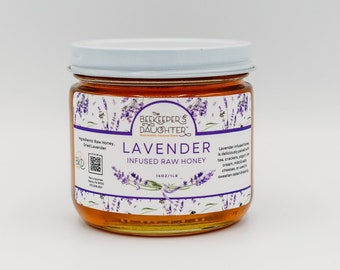 Lavender Infused Raw Honey - 1LB