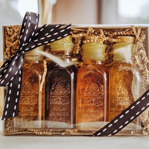 Vintage Honey Bottle Sampler Set Gift Box