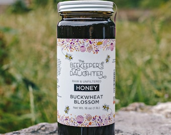 1LB Raw Buckwheat Blossom Honey