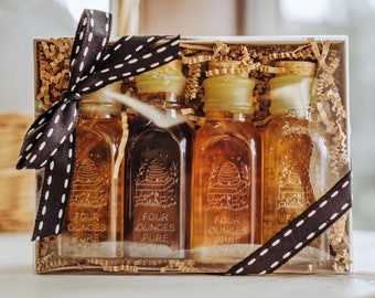 Vintage Honey Bottle Sampler Set Gift Box