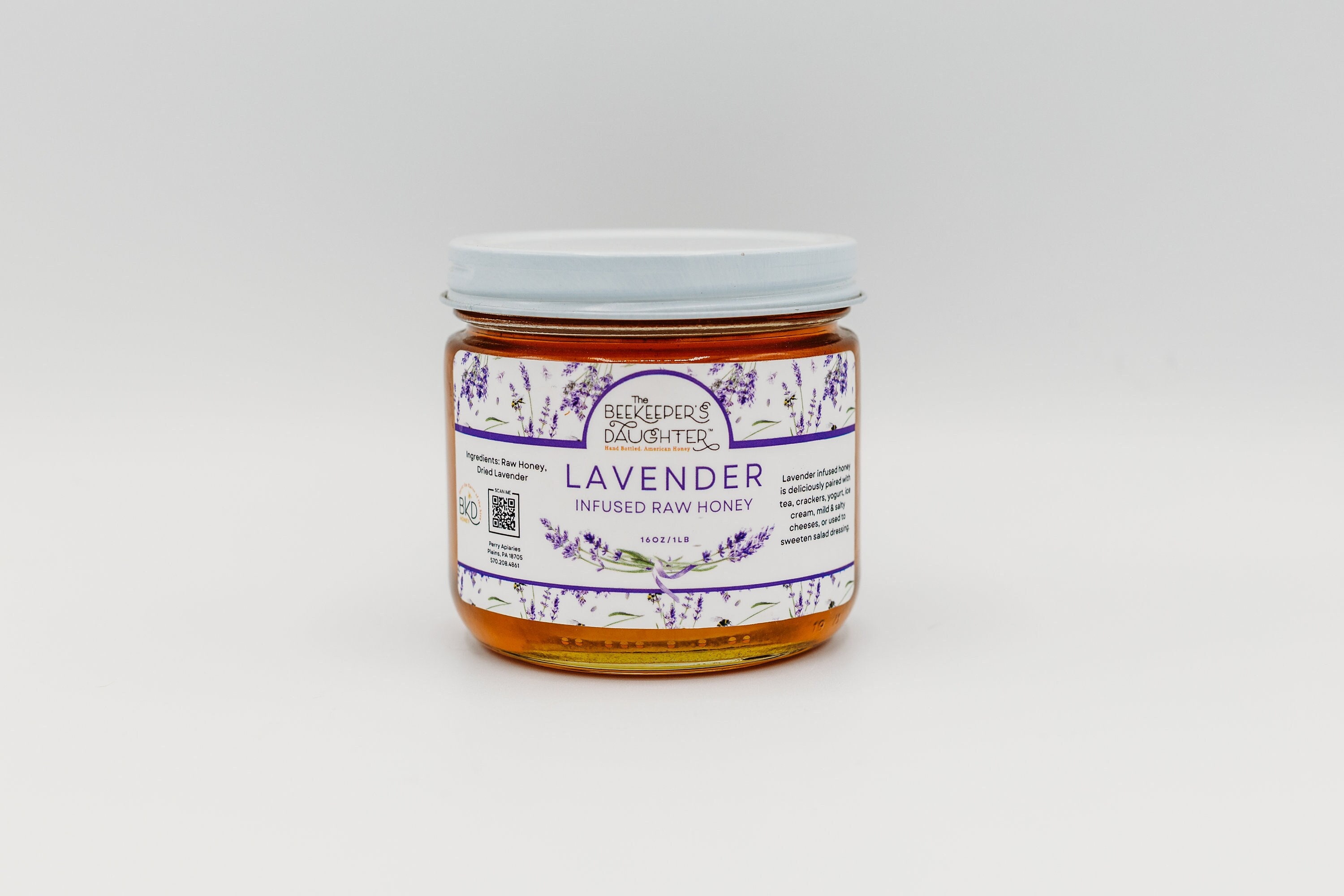 Lavender Infused Raw Honey - 11oz