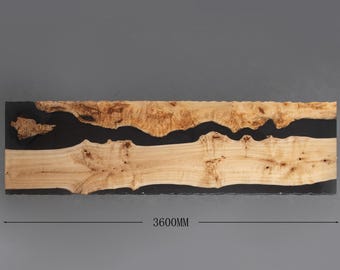 Custom Polar Wood Epoxy Table – Handmade Dining or Conference Table