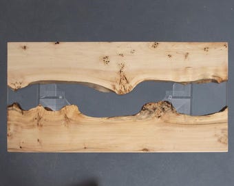 Custom Ash Wood Epoxy Table – Handmade Dining or Conference Table