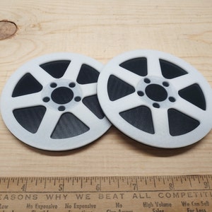 Volk TE37 Style Racing Wheels Design Coasters Black / White Coffee Table Beer Drinks Gift 3D Printed - Set of 2 - Made in USA