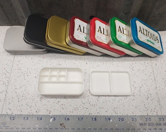 Seven Star Altoids Tin 2 Level Modular Thin Nesting Tray Insert Organizer Art Palette Bugout Pill Box with 10 slot openings