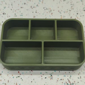 Seven Stars Altoids Tin Insert Organizer 3D Printed PLA - 5 Slot Military Green