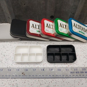Seven Star Altoids Tin Tray Insert Organizer Art Palette Bugout Pill Box with 6 slots