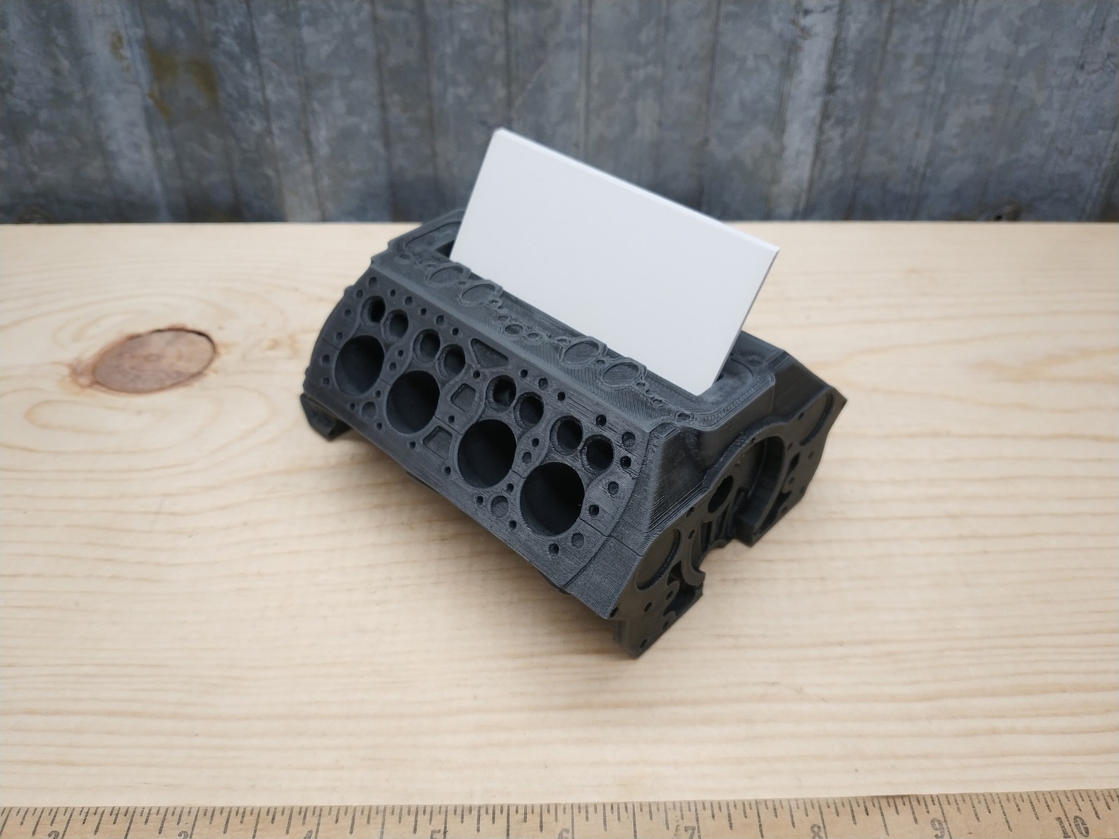 Flathead V8 3D Printed Engine Block Business Card Pen Holder Etsy