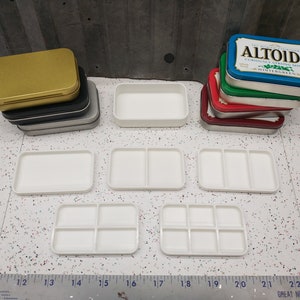 Seven Star Altoids Tin Thin Modular Tray Insert Organizer Art Palette Bugout Pill Box 1 slot, 2 slot, 3 slot, 4 slot or 6 slot