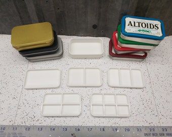 Seven Star Altoids Tin Thin Modular Tray Insert Organizer Art Palette Bugout Pill Box 1 slot, 2 slot, 3 slot, 4 slot or 6 slot