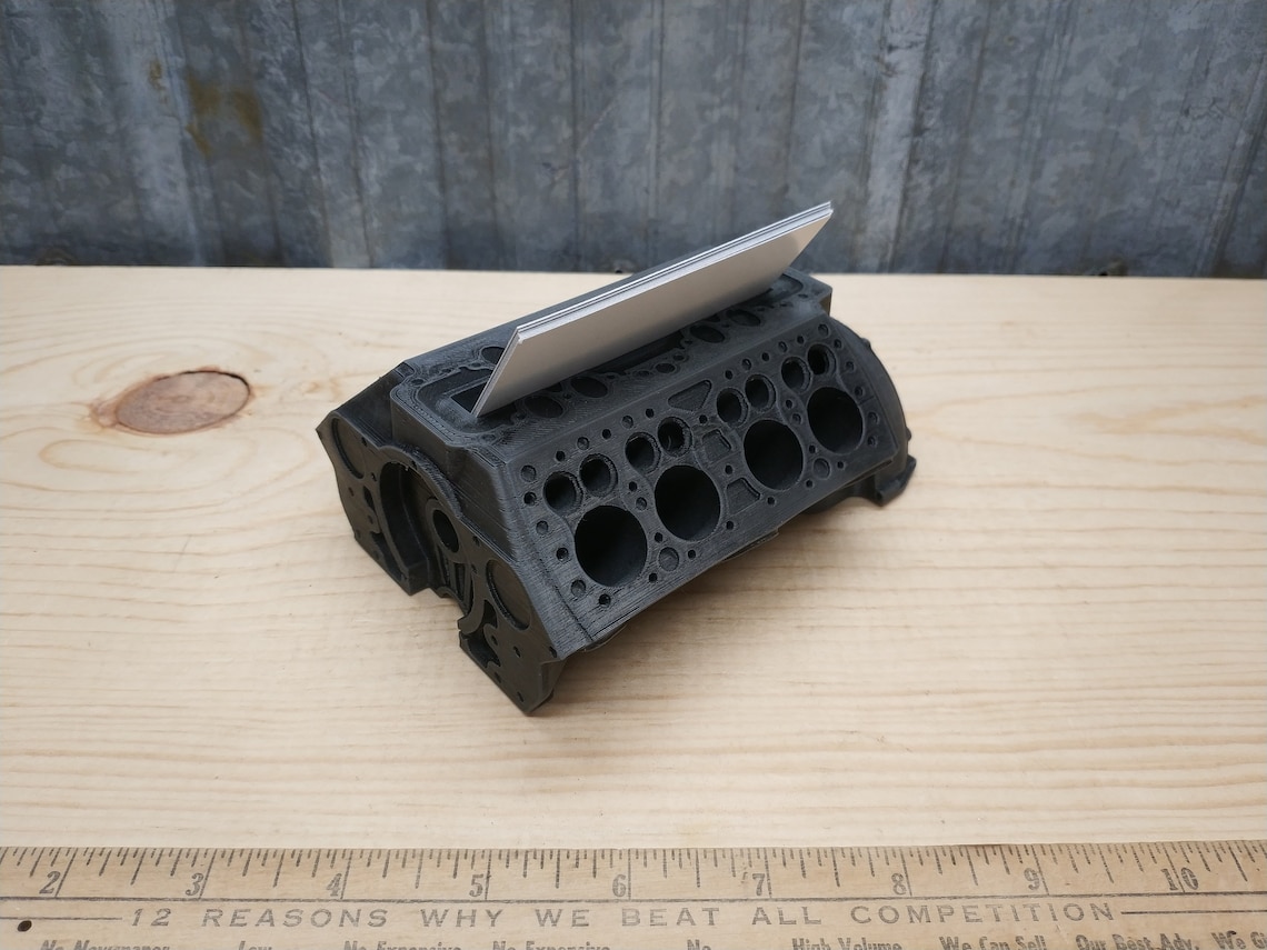 Flathead V8 3D Printed Engine Block Business Card Pen Holder Etsy