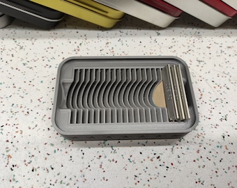 Seven Star Insert for Standard Razor Blade Organizer for Altoids Tin: Silver PLA