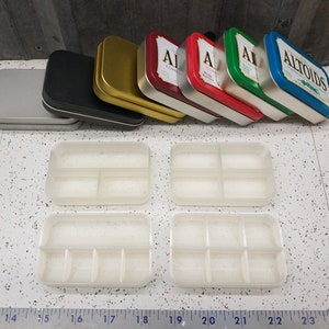 Seven Star Altoids Tin Tray Insert Organizer Art Palette Bugout Pill Box with 3, 4, 5 or 6 slots CLEAR Edition afbeelding 1