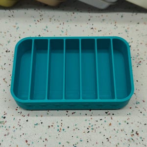 Seven Star Altoids Tin Tray Insert Organizer with 7 slot openings - Teal Edition