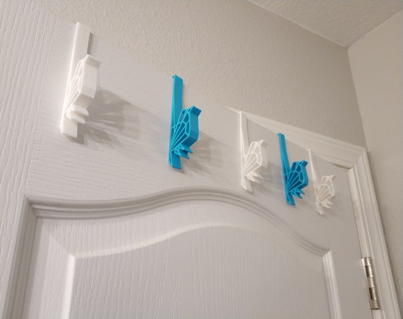Low Poly Bird Door Decor Geometric Hook 3D Printed Cute Modern Coat jacket hoodie Hanger Set of 3 Etsy