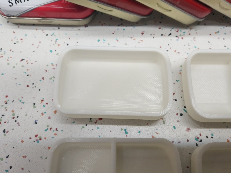 Seven Star SMALLS Altoids Tin Insert Organizer – 1 Slot, 2 Slot, 3 Slot, 4 Slot, 6 Slot - White 1 Slot White