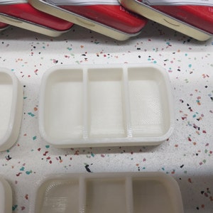 Seven Star SMALLS Altoids Tin Insert Organizer – 1 Slot, 2 Slot, 3 Slot, 4 Slot, 6 Slot - White 3 Slot White