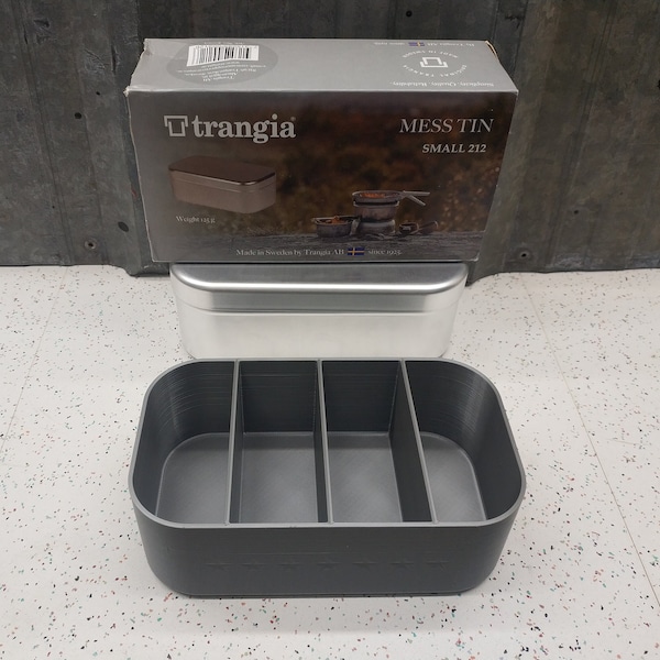 Seven Star Tin Tray Insert Organizer Storage Bugout for Trangia Mess Aluminium Tin (6.5 x 3.5 x 2.6 inch Size)