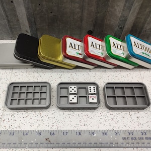 Seven Star Altoids Tin Tray Insert Board Game Farkle Yahtzee Bunco Gift Organizer for 12mm, 16mm or 19mm Dice