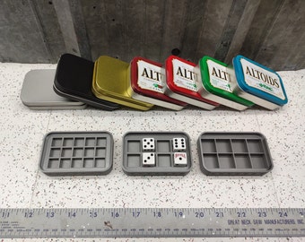Seven Star Altoids Tin Tray Insert Board Game Farkle Yahtzee Bunco Gift Organizer for 12mm, 16mm or 19mm Dice