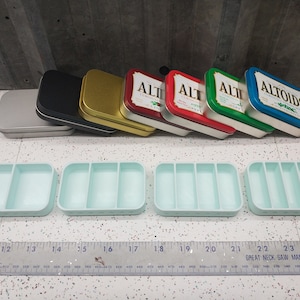 Baby Blue Altoids Tin Insert, Seven Star Organizer (2, 3, 4 or 5 Slot)