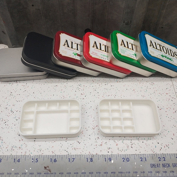 Seven Star Altoids Tin Tray Insert Organizer Art Palette Bugout Pill Box with 12 slot or 13 slot