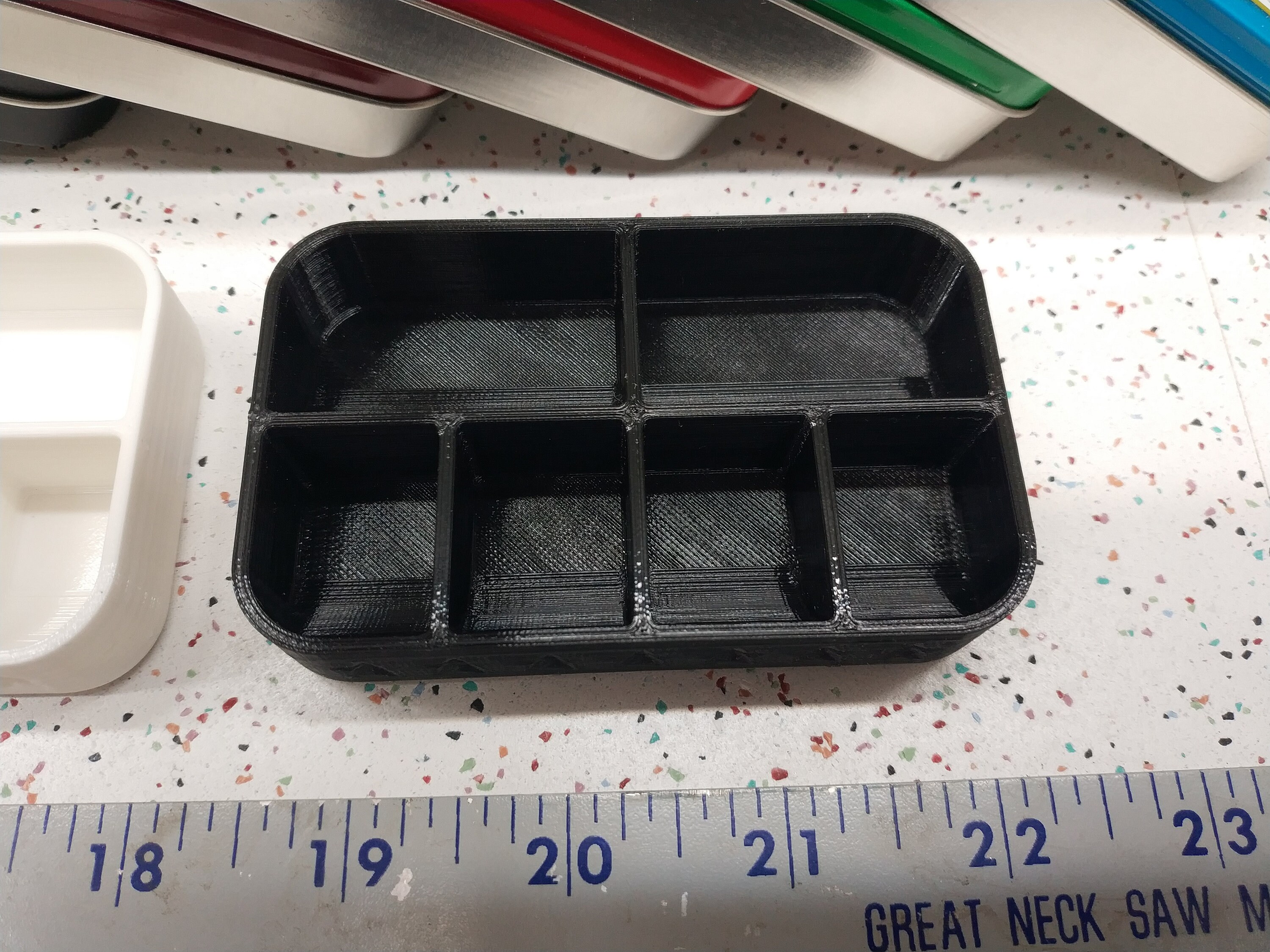 Seven Star Altoids Tin Base Insert Thin Modular Nesting Tray Insert  Organizer Art Palette Bugout Pill Box With 1 Slot Blank Opening 