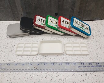 Seven Star Altoids Tin 2 Level Modular Thin Double Tray Insert Organizer Art Palette Bugout Pill Box with 18 slot openings