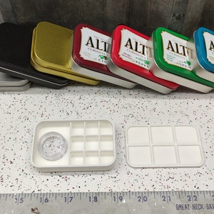 Altoids Tin Insert, White PLA Organizer, 5ml Jar, Bugout, Art Palette