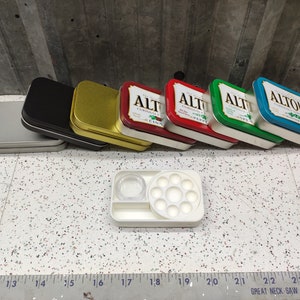 Seven Star Altoids Tin Tray Insert Organizer Divider Insert 2 Layer, 4pc Art Bugout with 1x 5ml Jar and 2x 9 slot round palettes