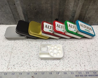 Seven Star Altoids Tin Tray Insert Organizer Divider Insert 2 Layer, 4pc Art Bugout with 1x 5ml Jar and 2x 9 slot round palettes