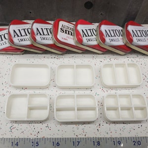 Seven Star Altoids Tin Base Insert Thin Modular Nesting Tray Insert  Organizer Art Palette Bugout Pill Box With 1 Slot Blank Opening 