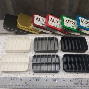 Seven Star Altoids Bandeja de hojalata Organizador de inserción Almacenamiento de arte Bugout Pastillero de 1/2 semana AM PM con 7 ranuras o 14 ranuras / 3 colores / 7 opciones de lata