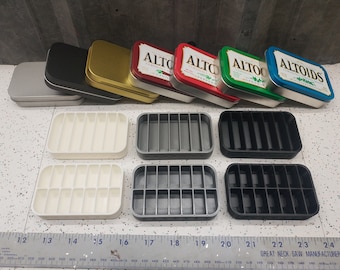 Altoids Tin Insert Organizer, 7 or 14 Slot, PLA Plastic