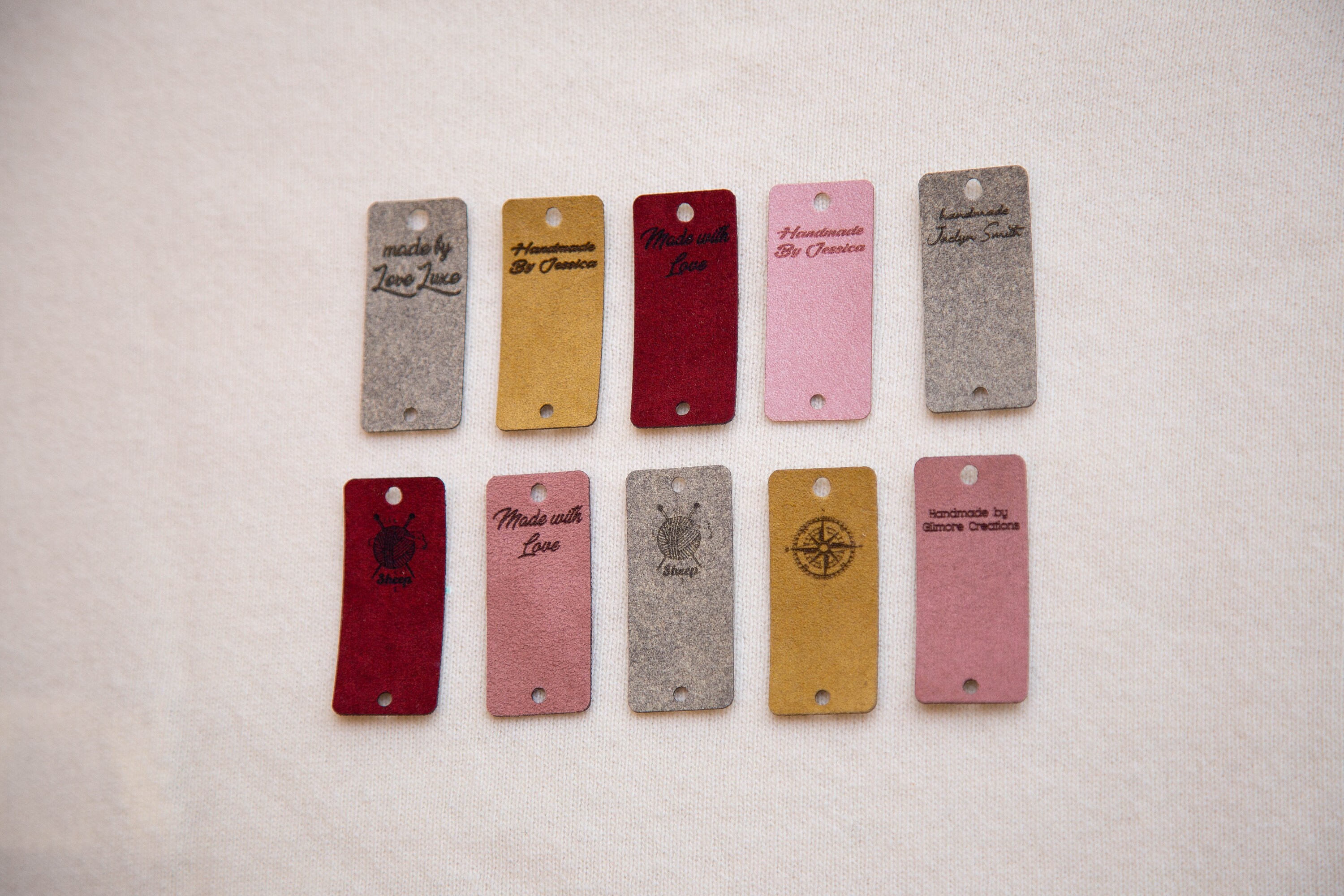 Faux leather garment tags. Labels with or without rivets. Tags Etsy