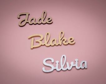 Hermosos nombres de madera personalizados / tarjetas de lugar de madera / artículos para fiestas / nombres de mesa de madera / tarjetas de lugar con los nombres de los invitados a la boda / tarjetas de nombre sin plástico