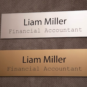 Placa de porta, placa de porta com gravação como placa de identificação, placa de marca personalizada, placa de nome e ocupação, placa de escritório. Placa informativa