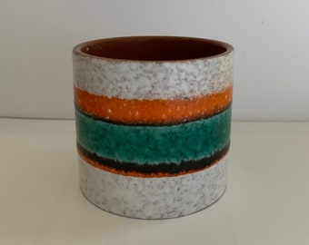 West German Pottery Vintage Marei Keramik Planter Fruit Ensemble Hand-Painted Mid-Century Decor