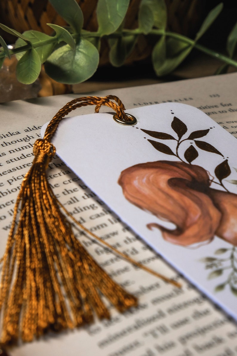 Personalized fox bookmark with tassel, personalized gifts for book lovers, watercolour fox art bookmark, bookmark with name, book worm gift zdjęcie 5