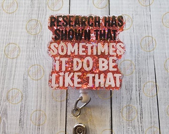 Soms is het wel zo'n badgehaspel, handgemaakt glitter acryl
