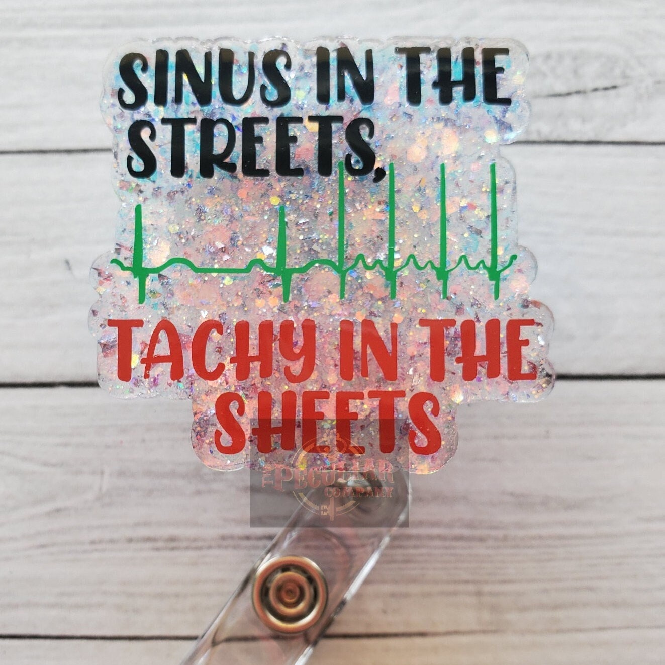 Sinus in the Streets Tachy in the Sheets Badge Reel - Etsy