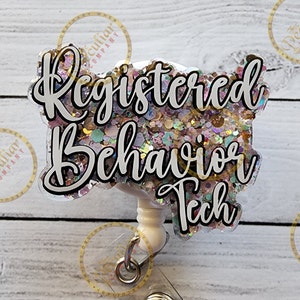 Registered Behavior Tech Badge Reel, RBT, BHT, Behavioral health, mental health, badge holder