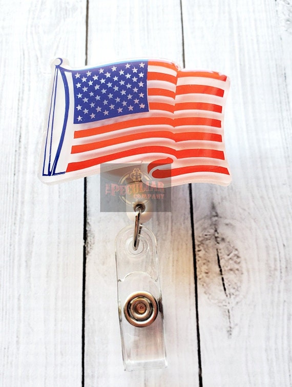 American Flag Badge Reel 