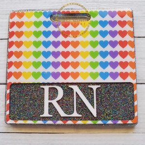 Rainbow Heart Badge Buddy (Variety of Sizes), Pride month, LGBTQIA